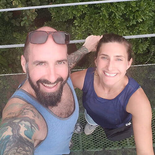 Cadence and Ross Ziegenthaler, Yoga Ambassadors at Escape Retreats